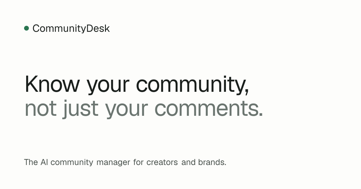 I built Tend - an AI community manager that turns thousands of comments into actual conversations